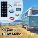 Kit Solare Camper 100W Monocristallino
