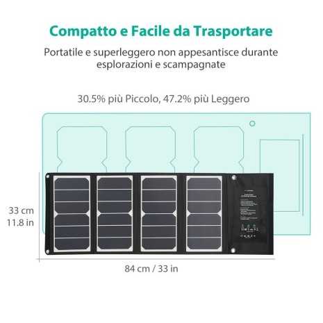 Caricabatterie solare 24W Solar Charger