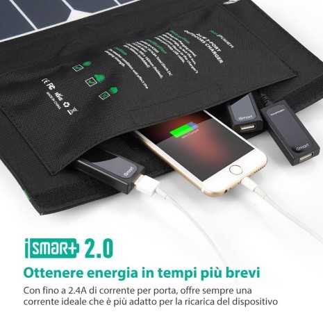 Caricabatterie solare 24W Solar Charger