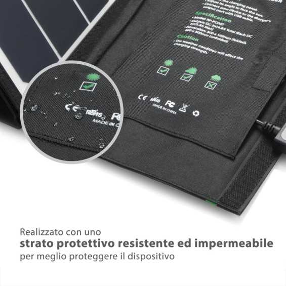 Caricabatterie solare 24W Solar Charger Caricabatterie solare 24W Solar Charger