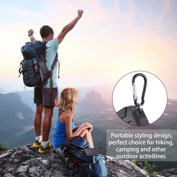 Power Bank 28.600mAh con torcia e ricarica solare