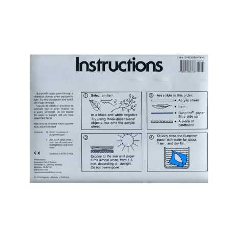 Sunprint: kit 12 fogli Fotosensibili