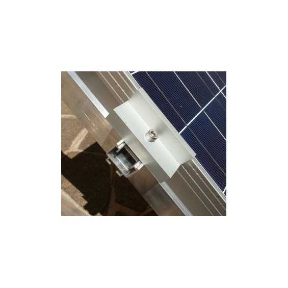 Supporto pannello solare su lamiera grecata o tegola canadese Supporto pannello solare su lamiera grecata o tegola canadese