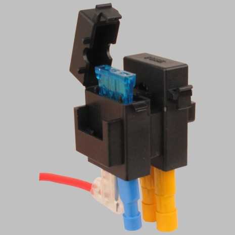 Portafusibile componibile con 2 connettori Faston